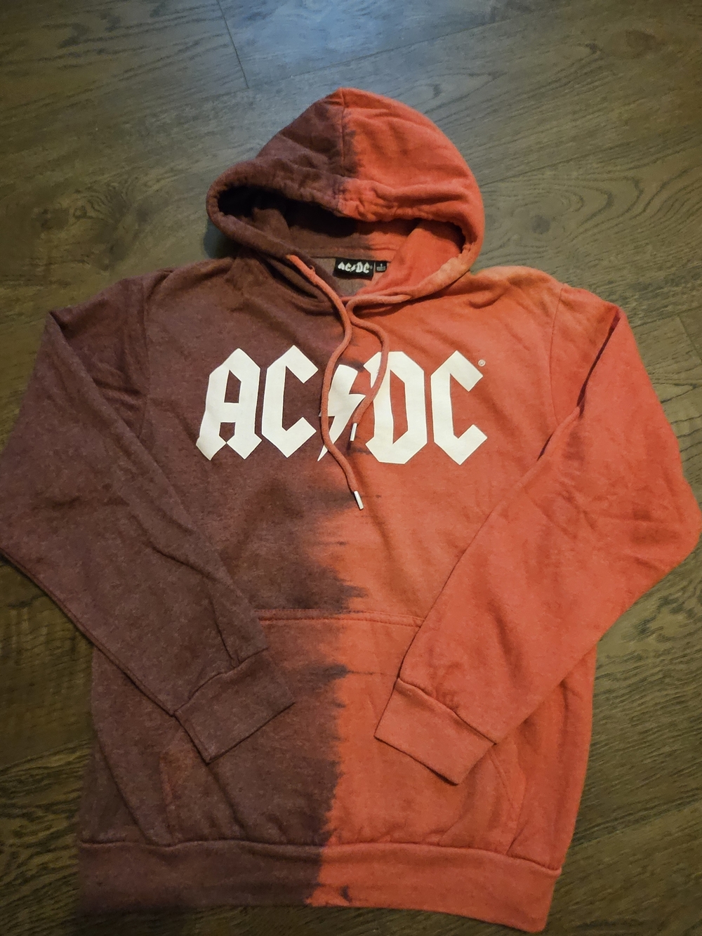 AC/DC Two-Tone Red and Dark Red Pullover Hoodie